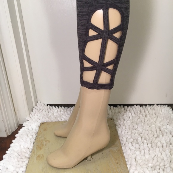 Gaiam High Rise Grey Yoga Leggings Small - Picture 4 of 7